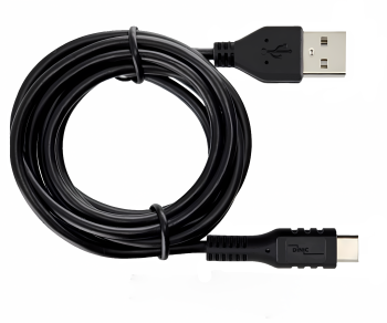 USB type C to A charging cable, USB type C to A plug, 5V, 3A, OD: 4mm, black, DINIC polybag, 3m